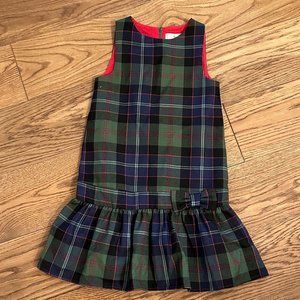 Girl's Christmas Tartan Plaid Dress, Size 10, Like New